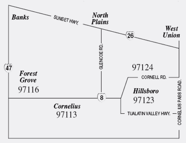Map of West Washington area